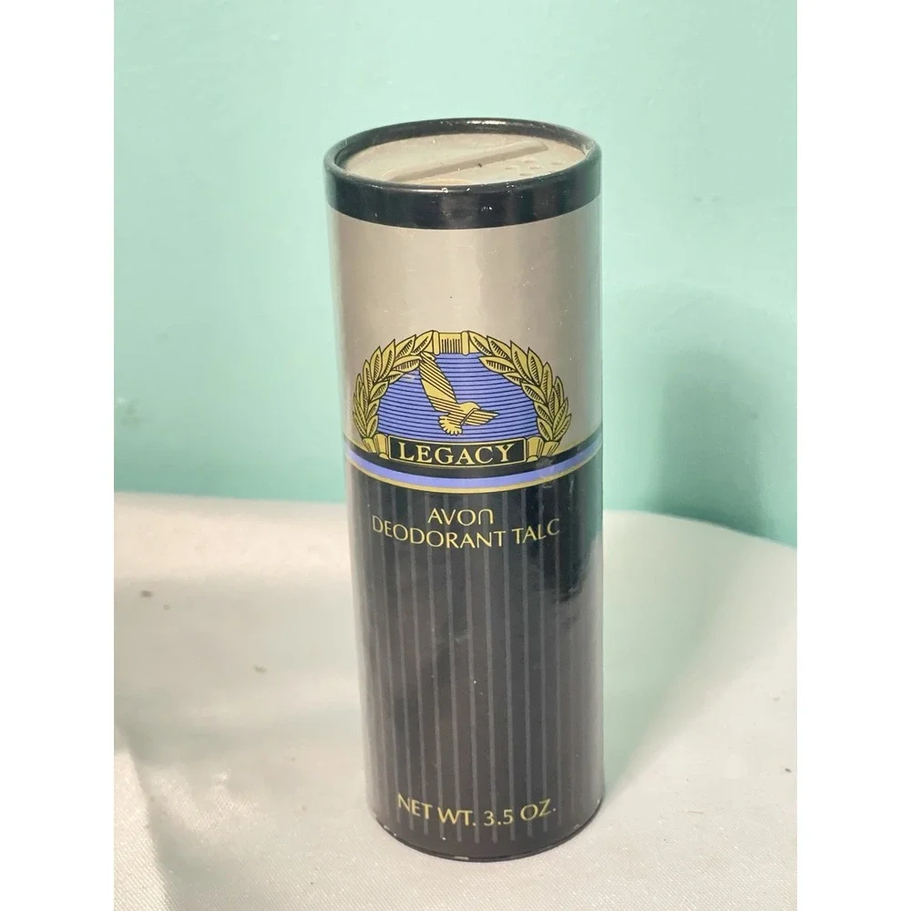 NEW Vintage Avon Legacy For Men Deodorant Body Talc Powder 1989 3.5 oz 100 g NOS